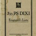 What I believe to be the earliest Parts list for the Dixi, and in lovely condition. My thanks go to Helmut Kasimirowicz who facilitated its purchase and postage from Germany…