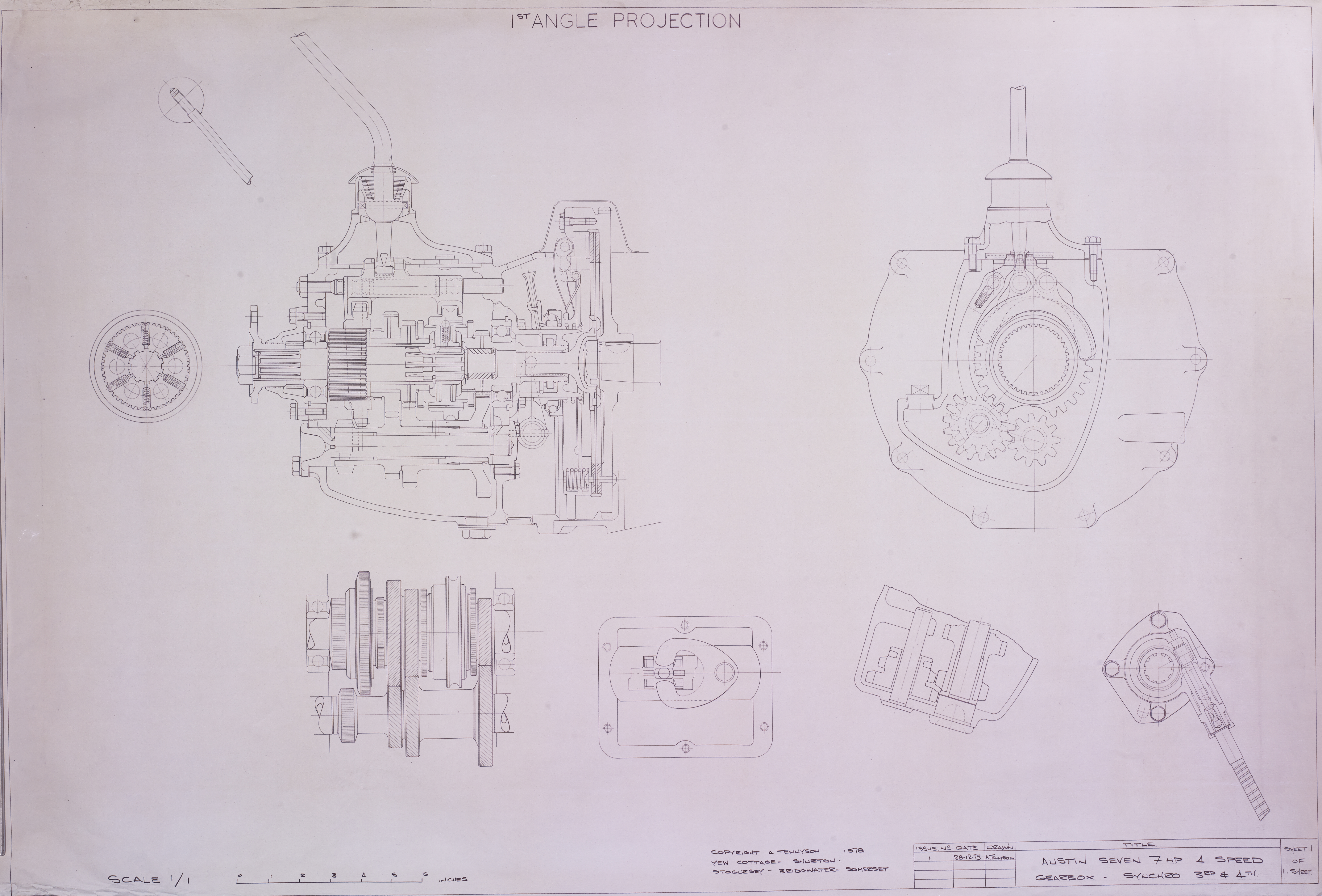 Austin Seven 7 HP 4 Speed Gearbox Synchro 3rd & 4th-image