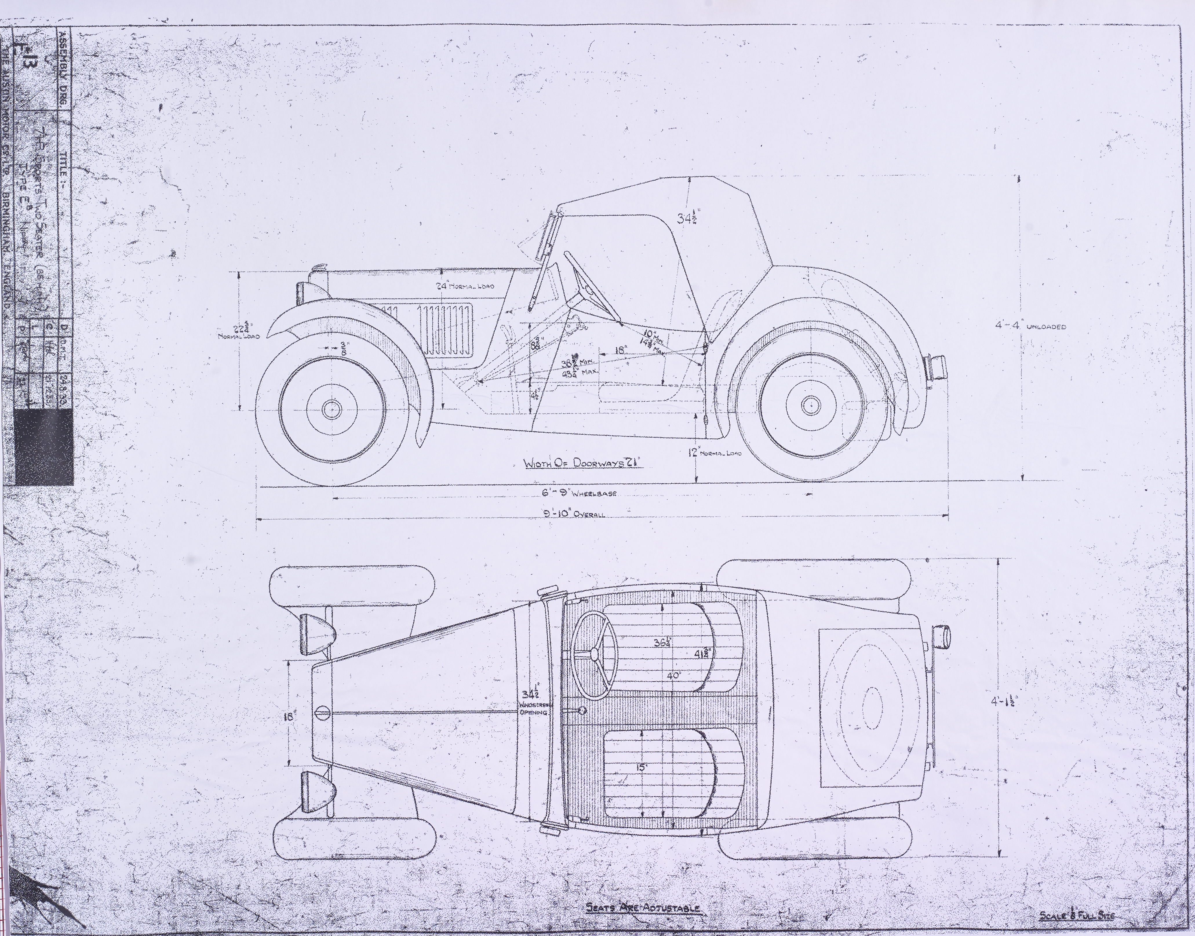 Assy Drg; 7HP EB; 7HP Sports Two Seater (65 Mph);-image