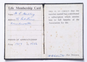 The Austin Ex-Apprentices Association - membership book - Bert Hadley - Inside spread-image